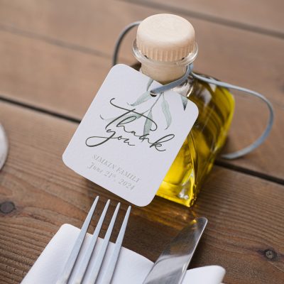 Stylish thank you olive bottle